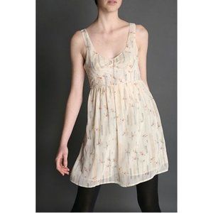 UO Silence and Noise Crane Chiffon Dress Size S